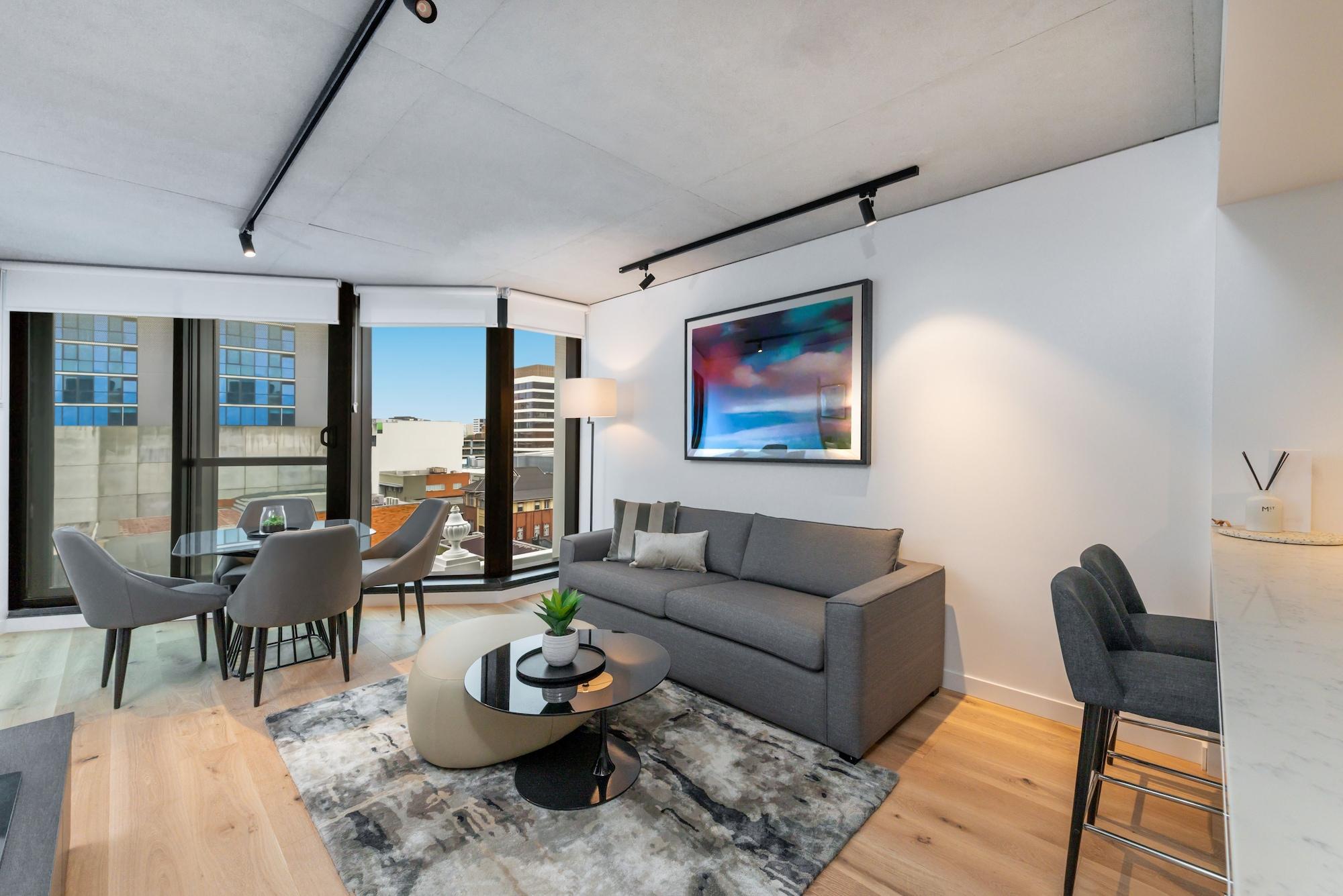 Fv By Peppers Aparthotel Brisbane Exterior photo The interior of a typical apartment